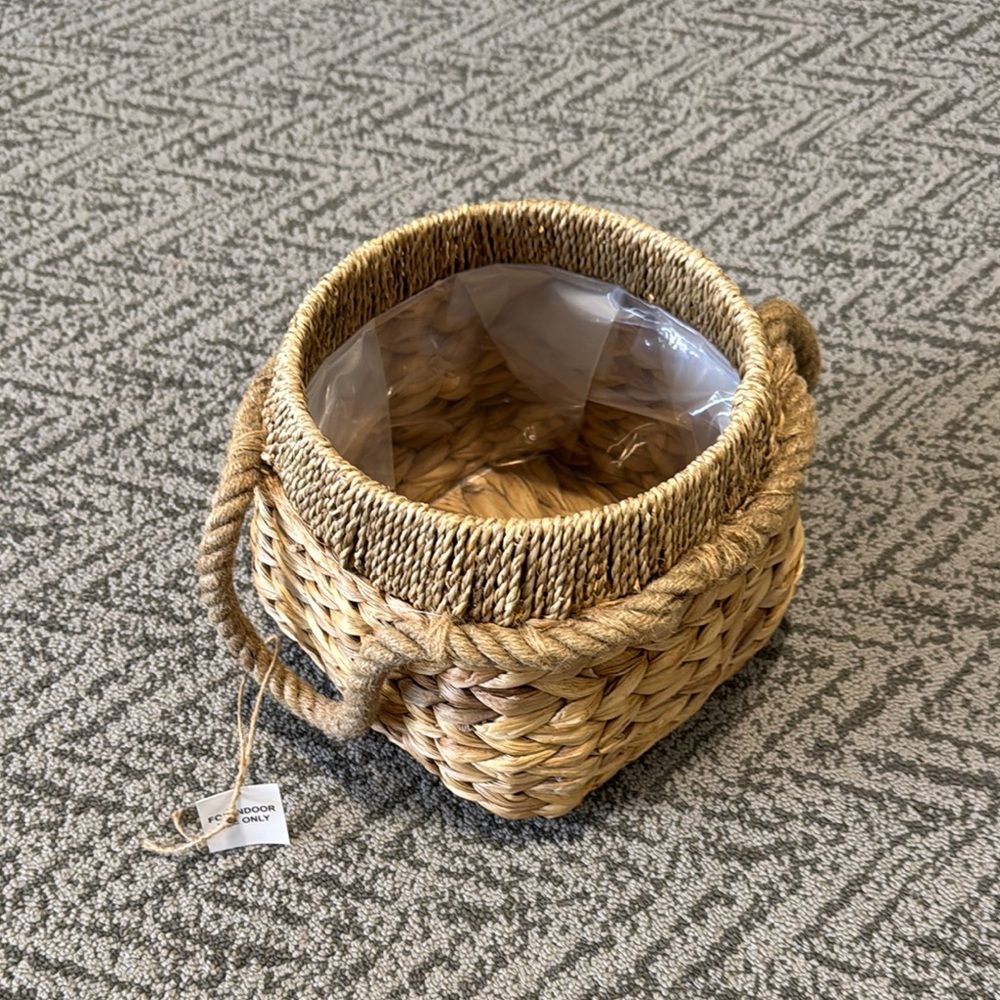 Natural Woven Basket with Handles